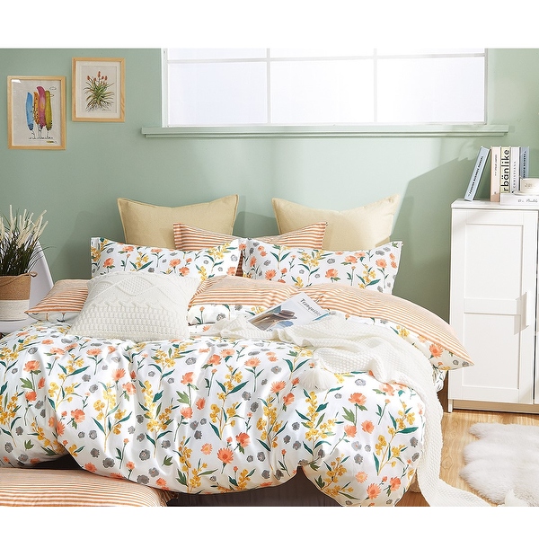 Estella Reversible Floral 100 Cotton Comforter Set